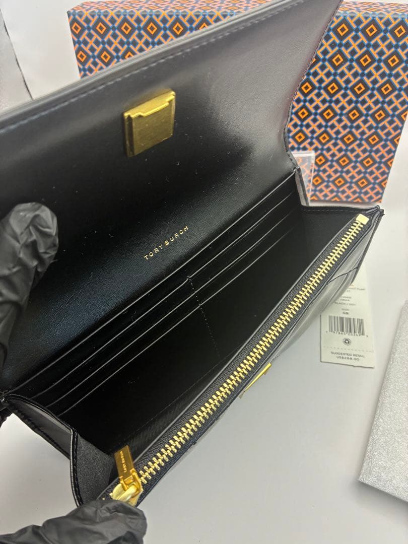 トリーバーチ Tory Burch 未使用 長財布 キラ ダイヤモンドキルト