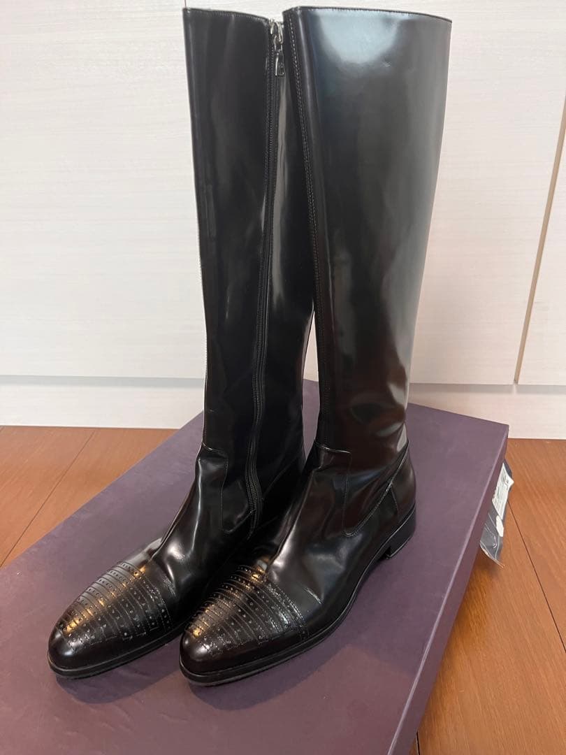 美品　プラダ　ブラックブーツ　ヴィンテージ