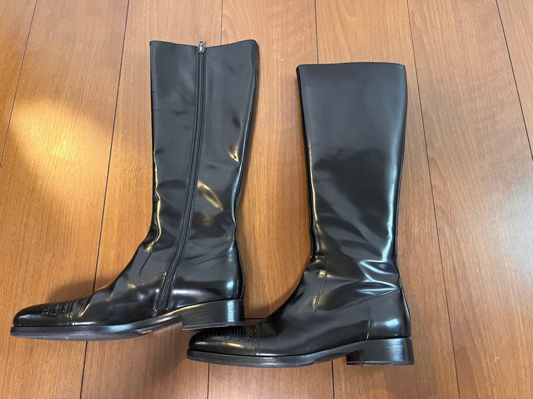 美品　プラダ　ブラックブーツ　ヴィンテージ