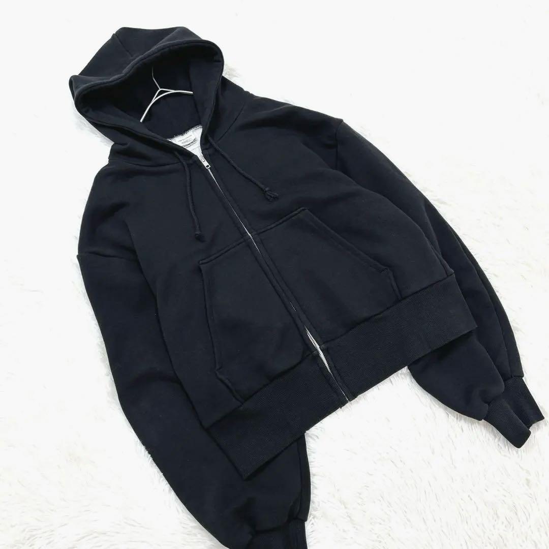 THE SHINZONE ケープリンパーカー　ジップアップパーカー　黒　短丈