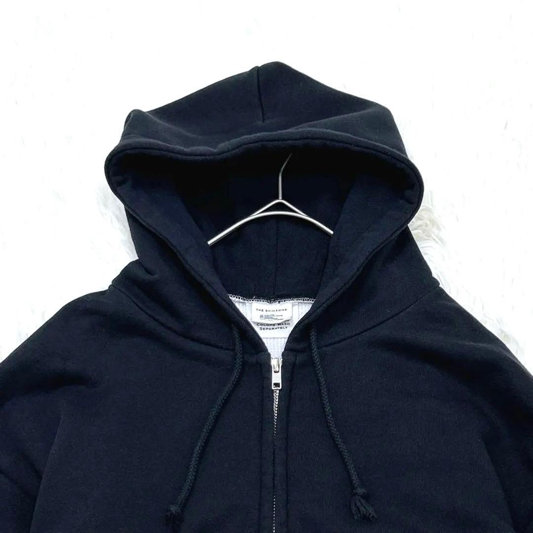 THE SHINZONE ケープリンパーカー　ジップアップパーカー　黒　短丈