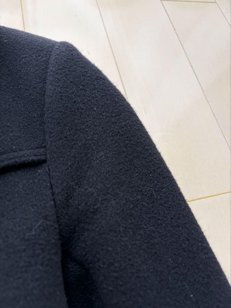 【美品】AKM ウールコート　ピーコート ブラック　S