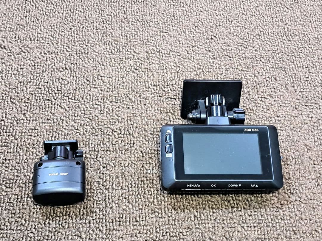 配線新品・駐車監視◆コムテック前後ドライブレコーダー ZDR 035 ★動作良好