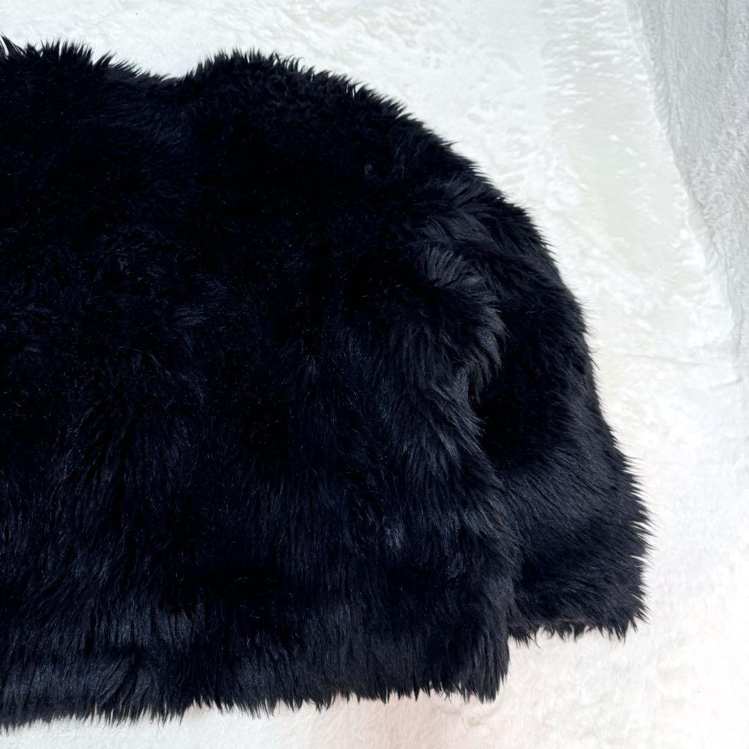 【美品】クラネ　ボリュームファージャケット　ボアジャケット　ブラック　1