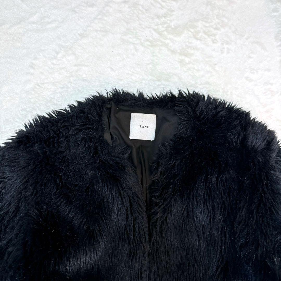 【美品】クラネ　ボリュームファージャケット　ボアジャケット　ブラック　1