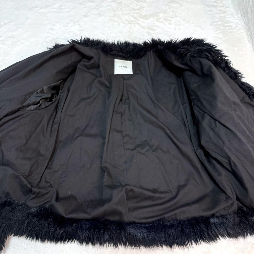【美品】クラネ　ボリュームファージャケット　ボアジャケット　ブラック　1