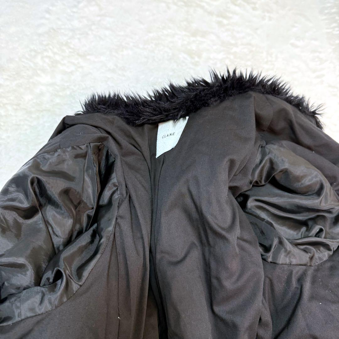 【美品】クラネ　ボリュームファージャケット　ボアジャケット　ブラック　1