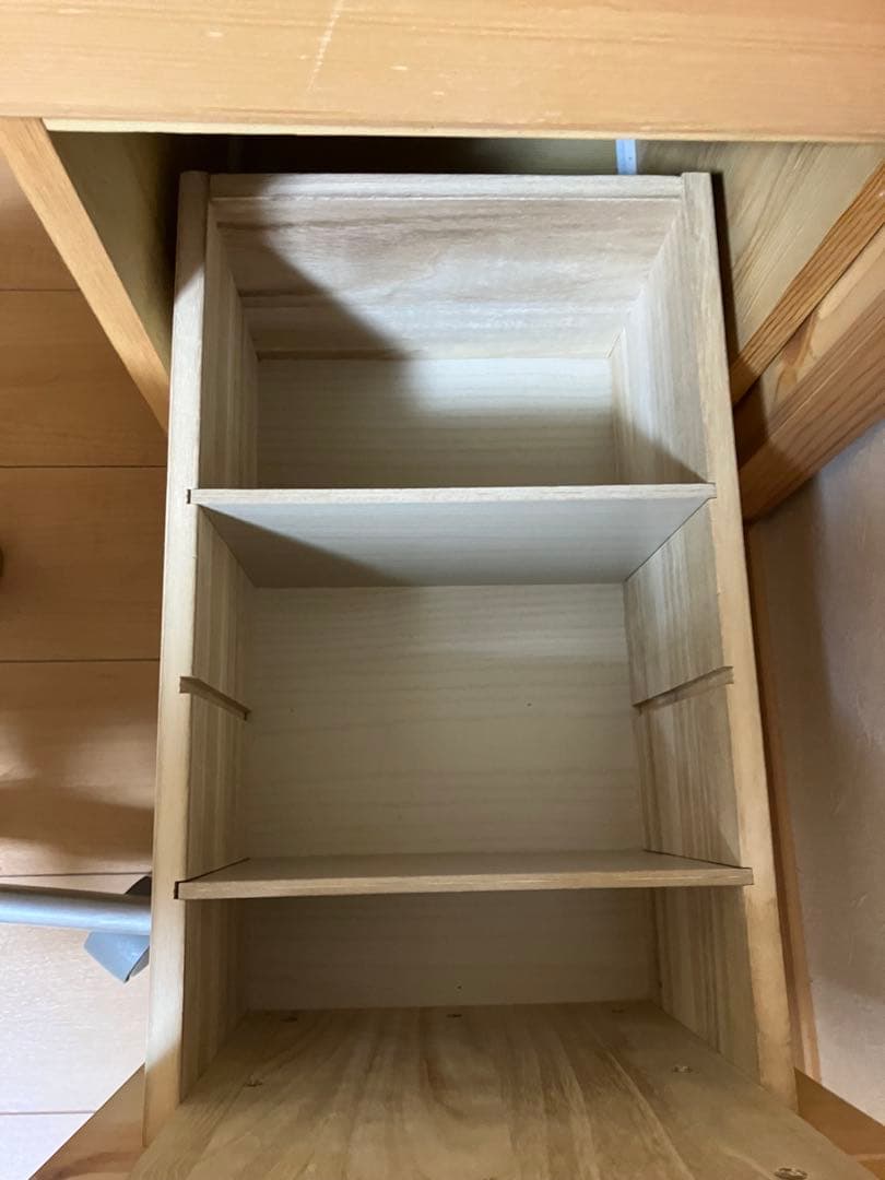 格安　無印良品 机 パイン材デスク・キャビネット