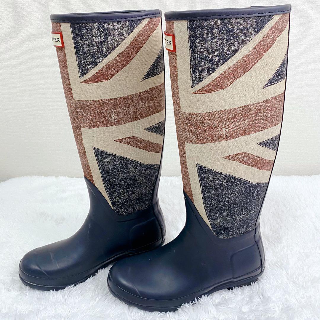 ハンター　HUNTER　レインブーツ　ユニオンジャック　限定品　長靴