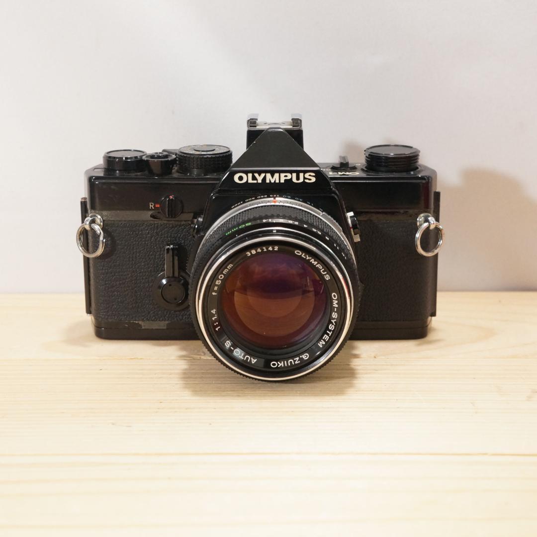 【動作確認済/説明書付】OLYMPUS OM-1 変圧アダプタ付き