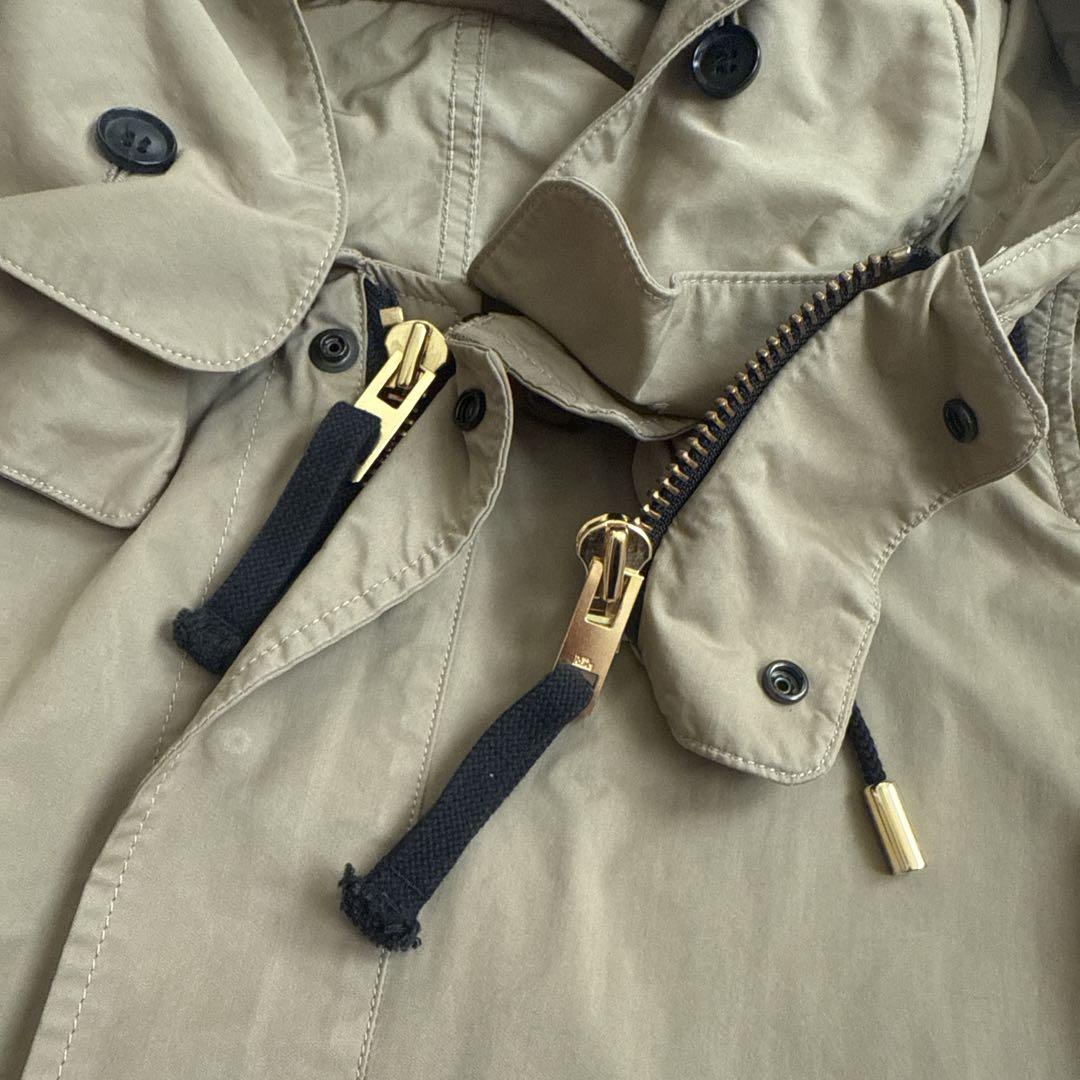 ▪️ザ・リラクス ショートモッズコート 長袖 フード カーキ系 サイズ38