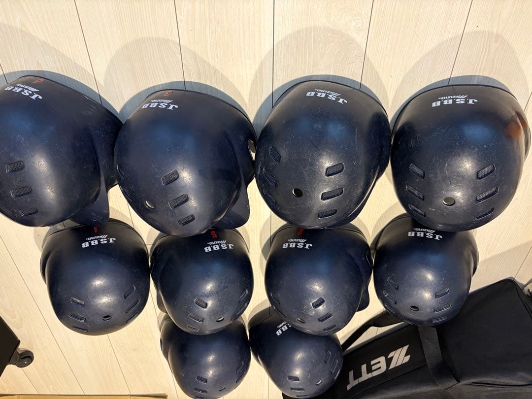 Mizuno 野球用ヘルメット 10個セット (ZETTヘルメットケース付き)