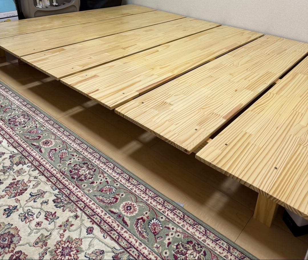 【東京都町田市　10月引き渡し限定】ロウヤ　ベッドフレーム　ダブル　すのこ