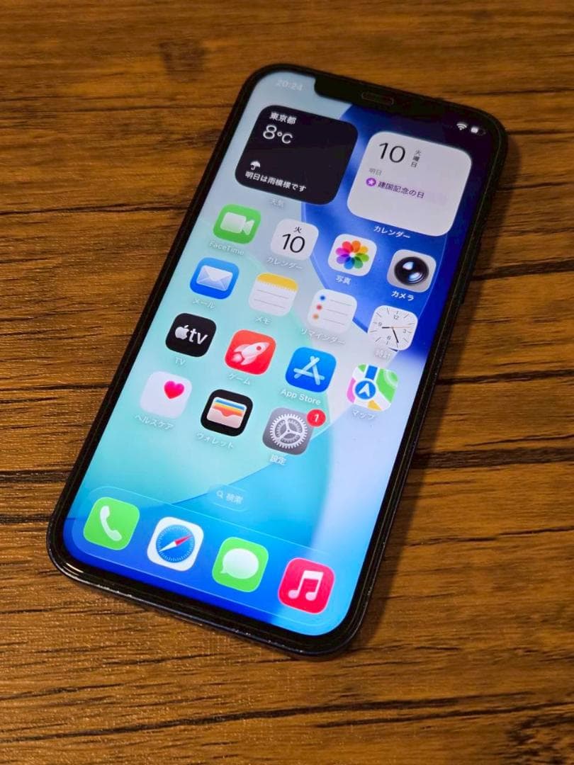 iPhone 12 64GB　ブルー　液晶化 バッテリー100％　iFaceつき