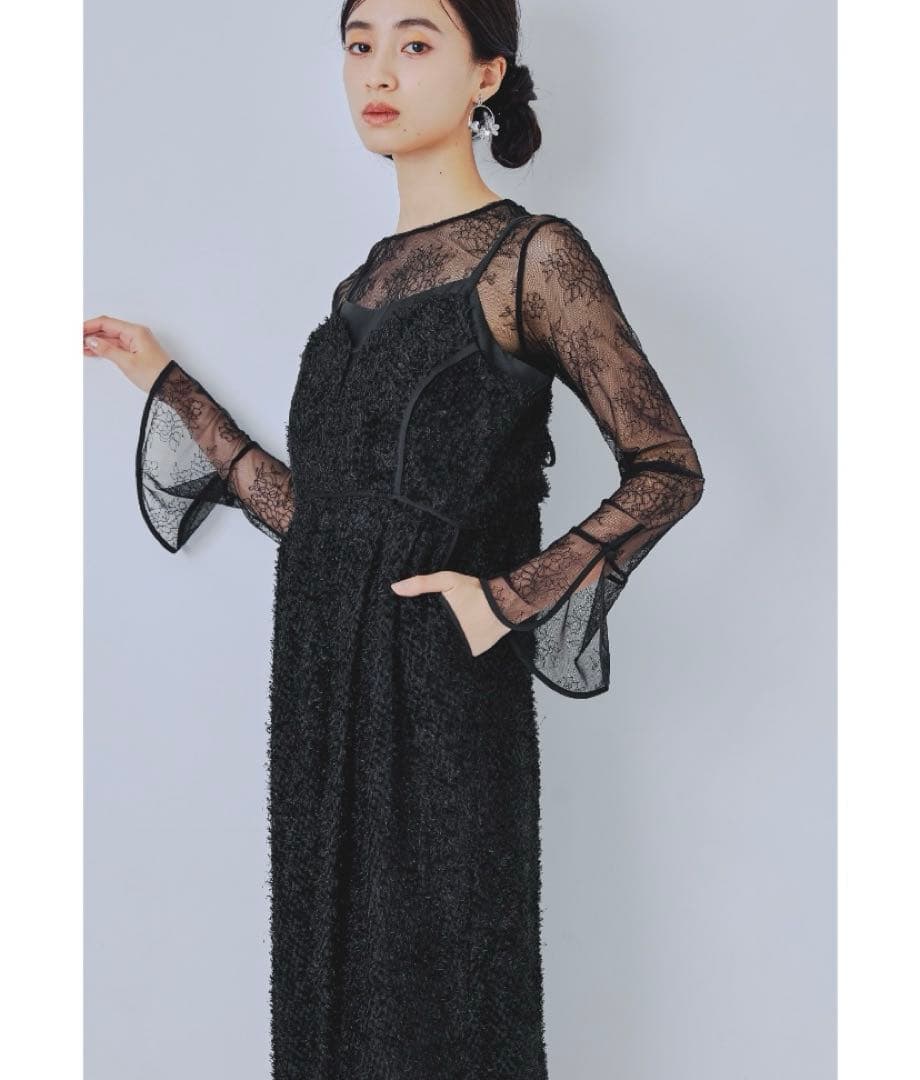 出品終了‼️新作シャギーオールインワンドレス パンツドレス ワイドパンツ 結婚式