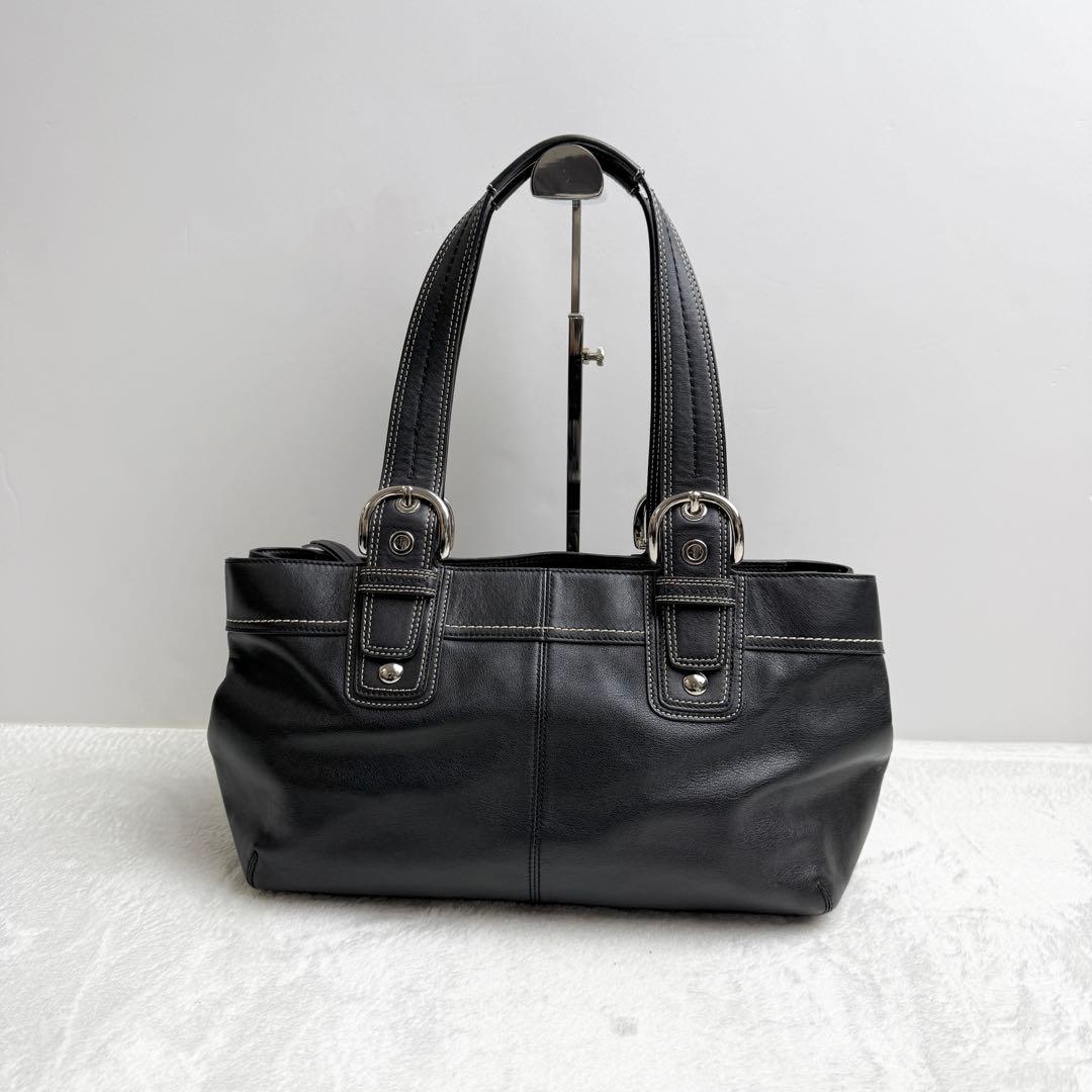 バッグ coach hand bag leather soho black y2k