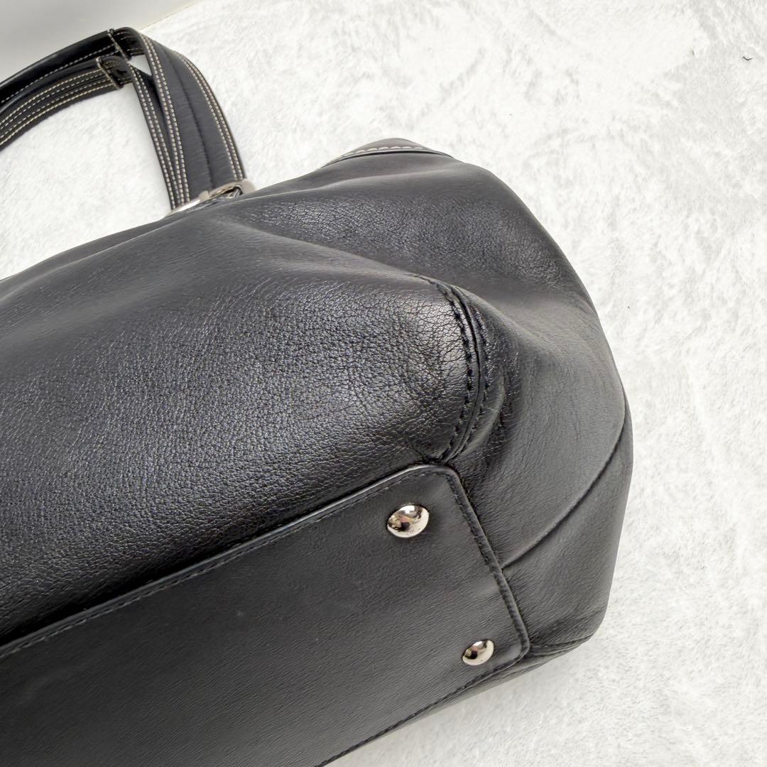 バッグ coach hand bag leather soho black y2k