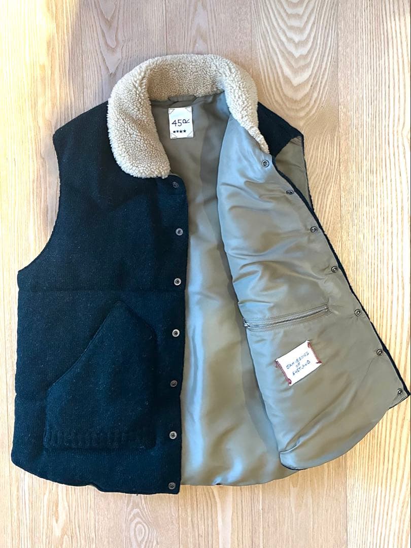 45R シェットランドニット×ナイロンの908ベスト