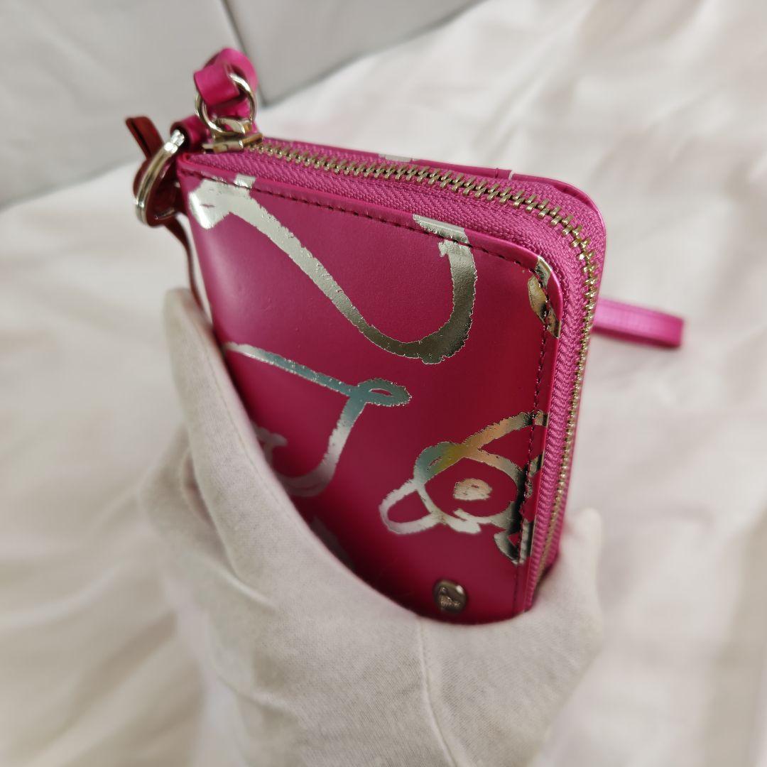 未使用級　ピンク　ヴィヴィアンウエストウッド　長財布　ラウンドジップ　ハート