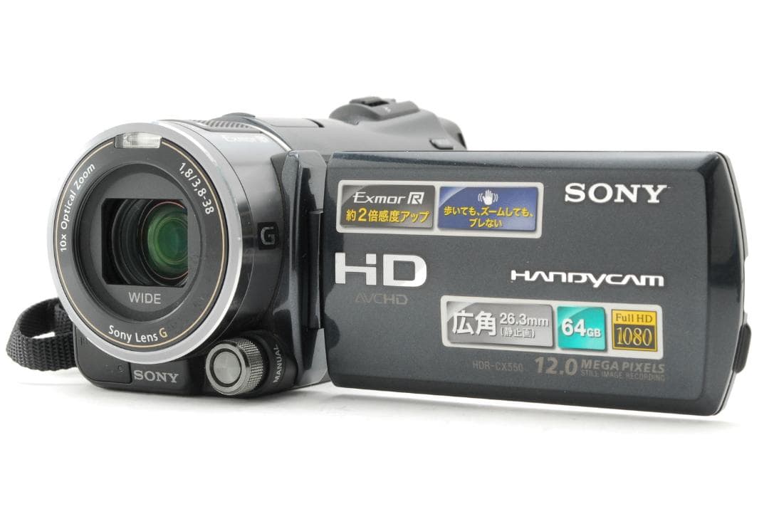 【収納バッグ付き】ソニー SONY HDR-CX550V ブラック