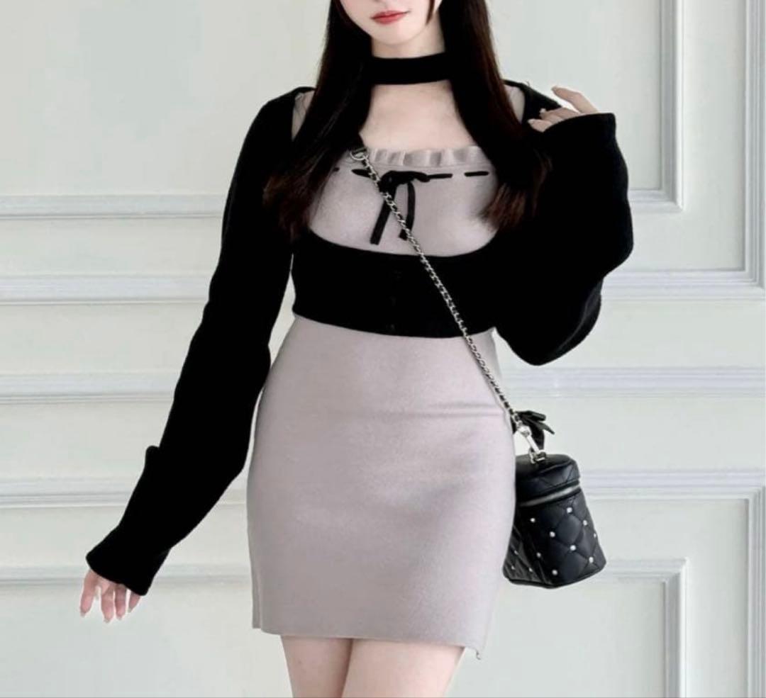 NoGengi ニットトップス×ニットキャミワンピース bunnylis