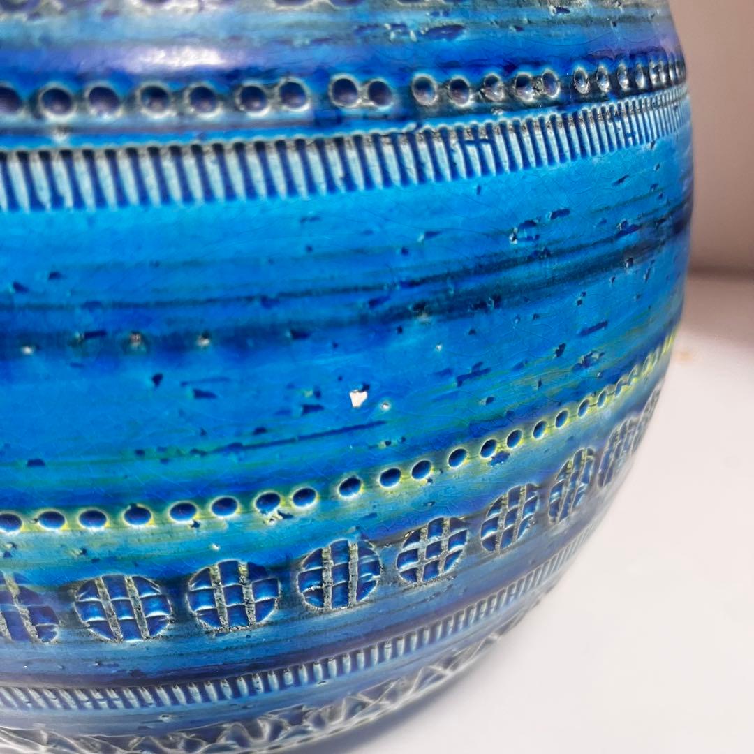 美品 稀少 特大サイズ リミニブルー FLAVIA フラビア イタリア製 花瓶
