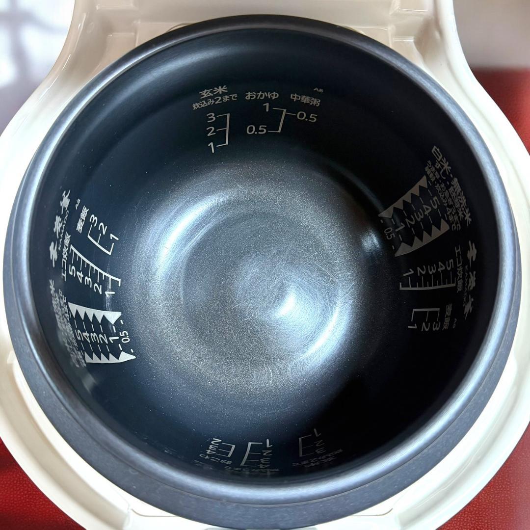 ☆美品 三菱 NJ-AW108 W 白和三盆 本炭釜 IHジャー炊飯器 5.5合
