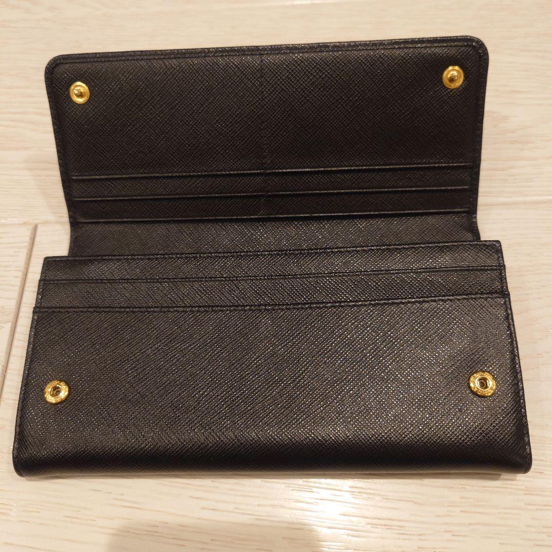 PRADA サフィアーノ ブラックレザー 長財布