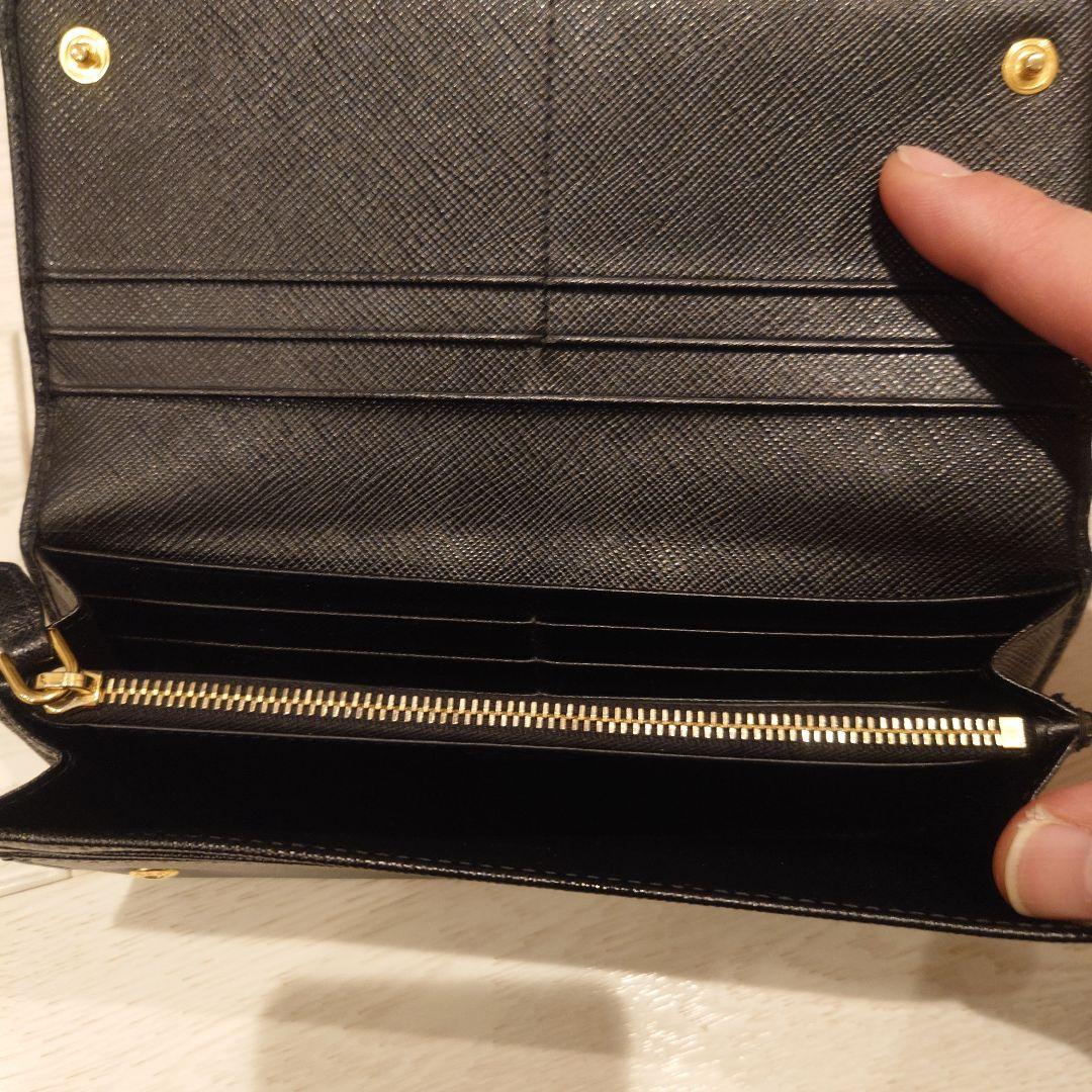 PRADA サフィアーノ ブラックレザー 長財布