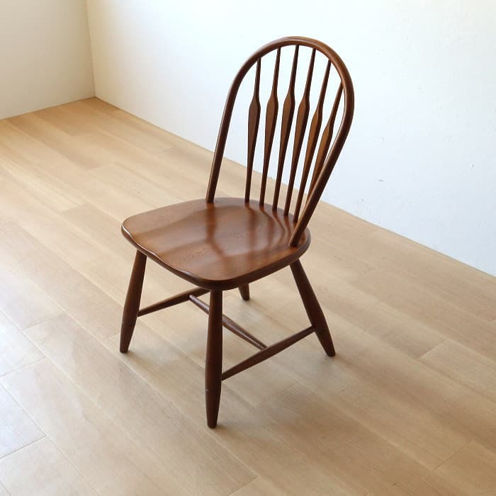 アンティーク 柏木工 ウィンザーチェア ナラ材 古家具 無垢材③