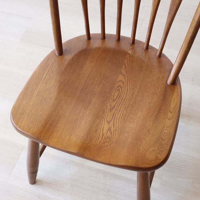 アンティーク 柏木工 ウィンザーチェア ナラ材 古家具 無垢材③