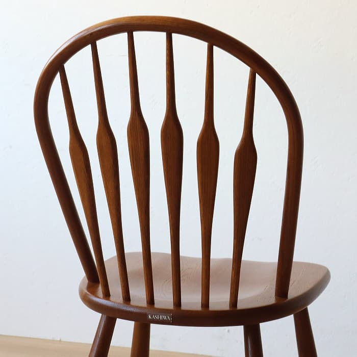 アンティーク 柏木工 ウィンザーチェア ナラ材 古家具 無垢材③