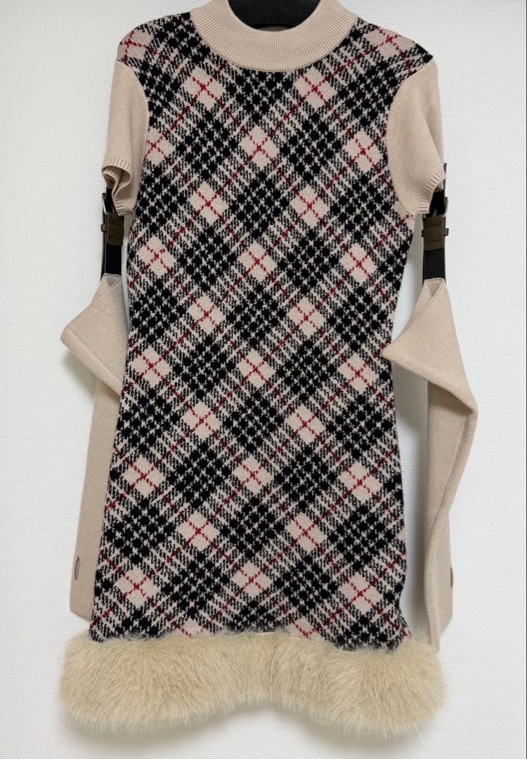 randy ベルテッドプレイドファーミニワンピース