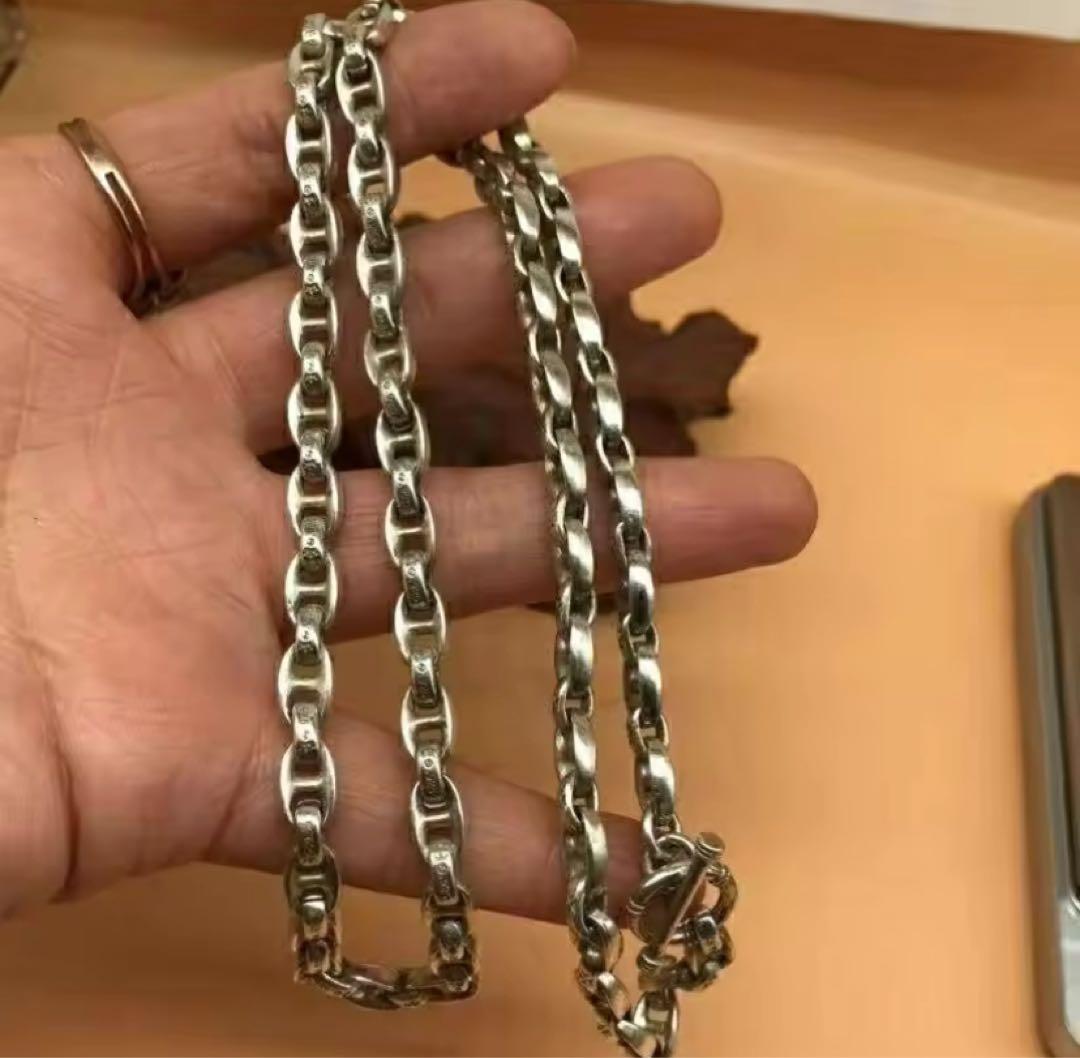 シルバー925 ヴィンテージ十字架刻印ネックレス　ウォレットチェーン代用可能