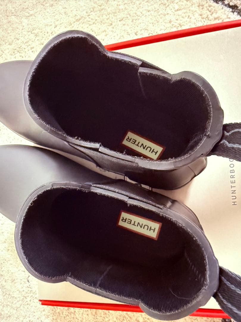 【美品】HUNTER レインブーツ ブラック /UK6/25cm