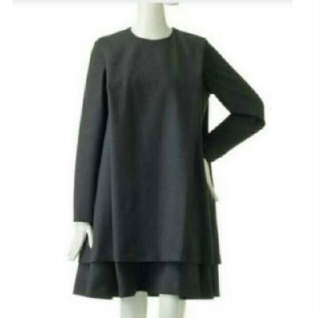 miya　ENFOLD ダブルクロス ストレッチレイヤード　ネイビー