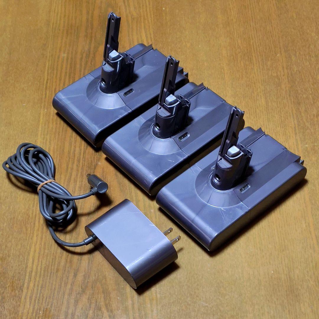 ダイソン V8SV10K 掃除機 分解清掃済み 動作品 純正バッテリー３つセット