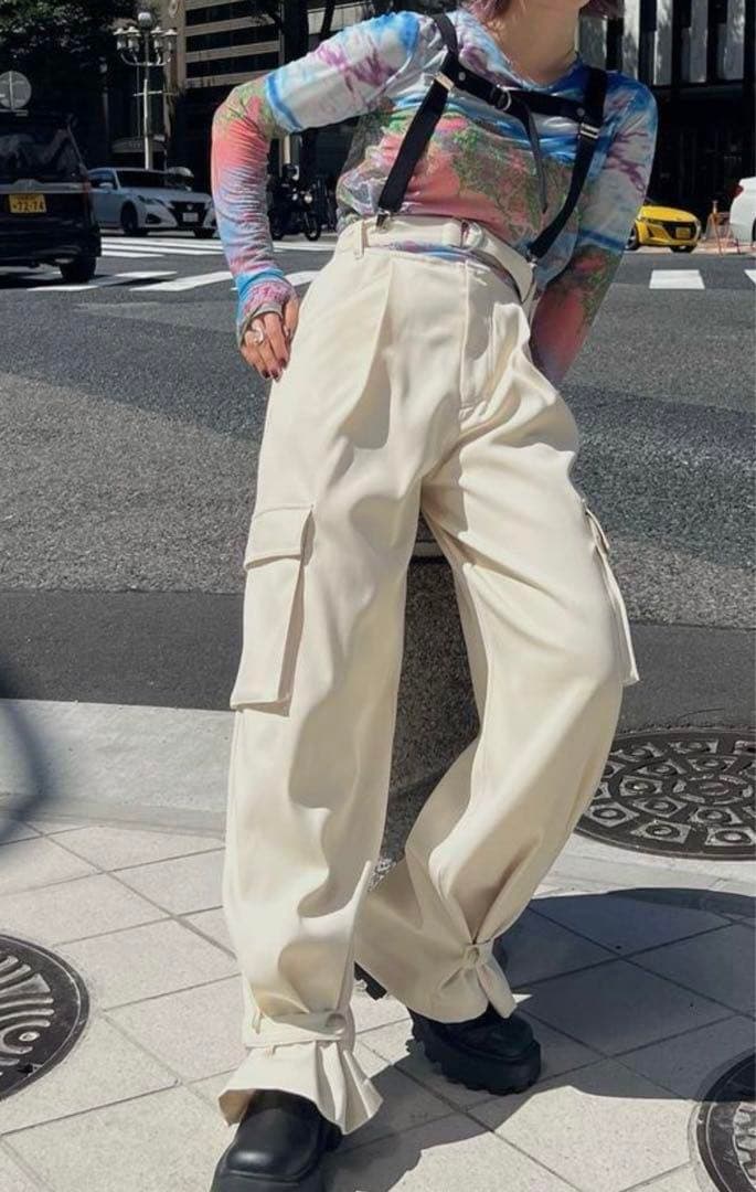 【MAISONSPECIAL】サスペンダー付きカーゴパンツ【定価¥22,000】