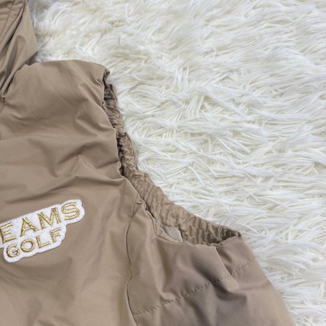 【ビームスゴルフ】美品 ダウンワンピース ロングベスト 中綿 ベージュ Mサイズ