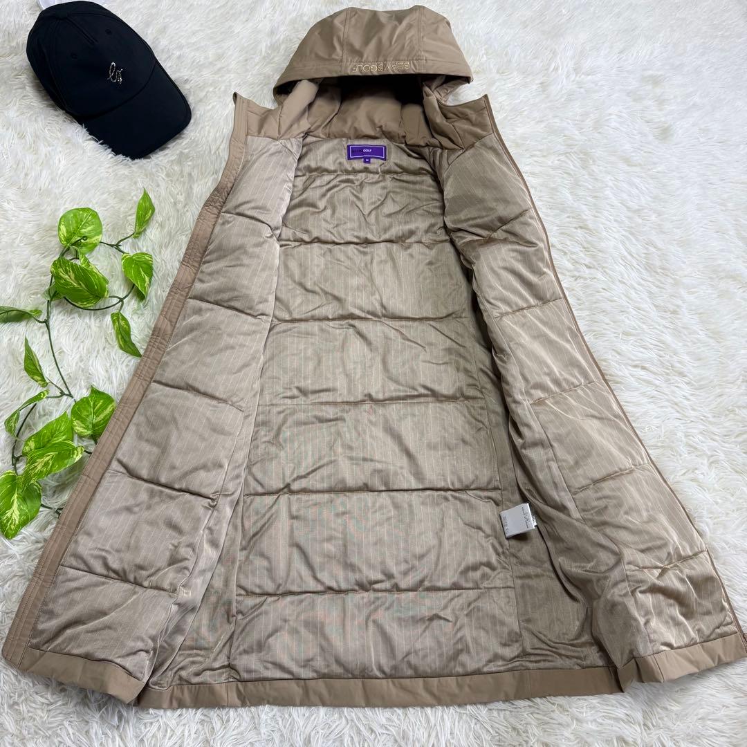 【ビームスゴルフ】美品 ダウンワンピース ロングベスト 中綿 ベージュ Mサイズ