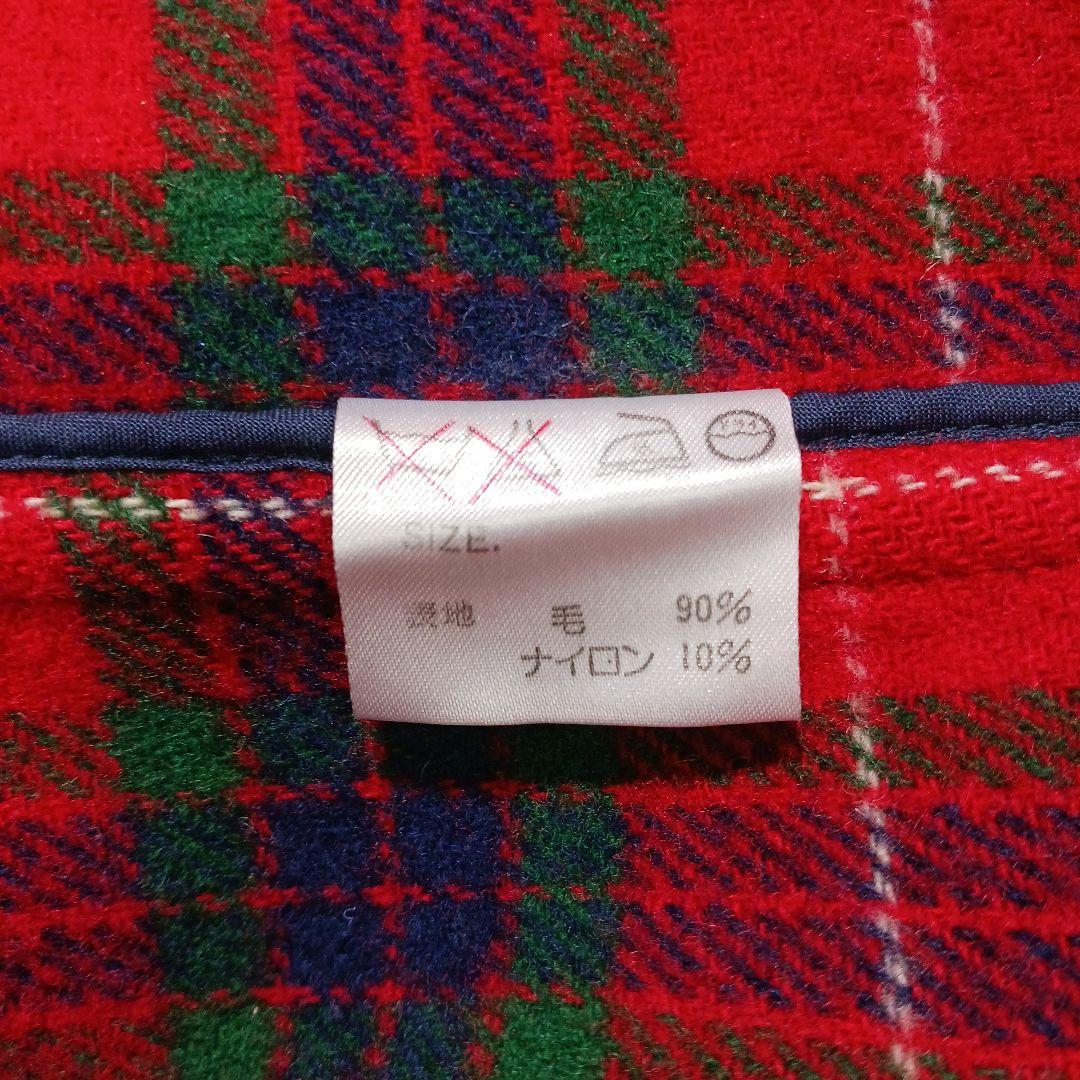 ✨美品✨バラクータ　ダッフルコート　水牛トルグ　チェック　ネイビー　38