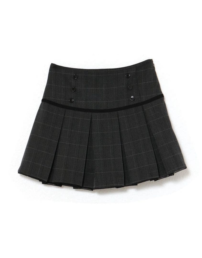 スカート ANDMARY Miu pleats skirt gray M