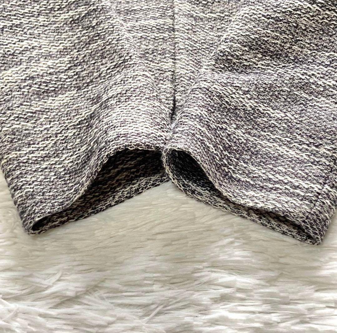 【SHIPS】ツイード調 スーツ セットアップ スカート ノーカラー 裏地付き