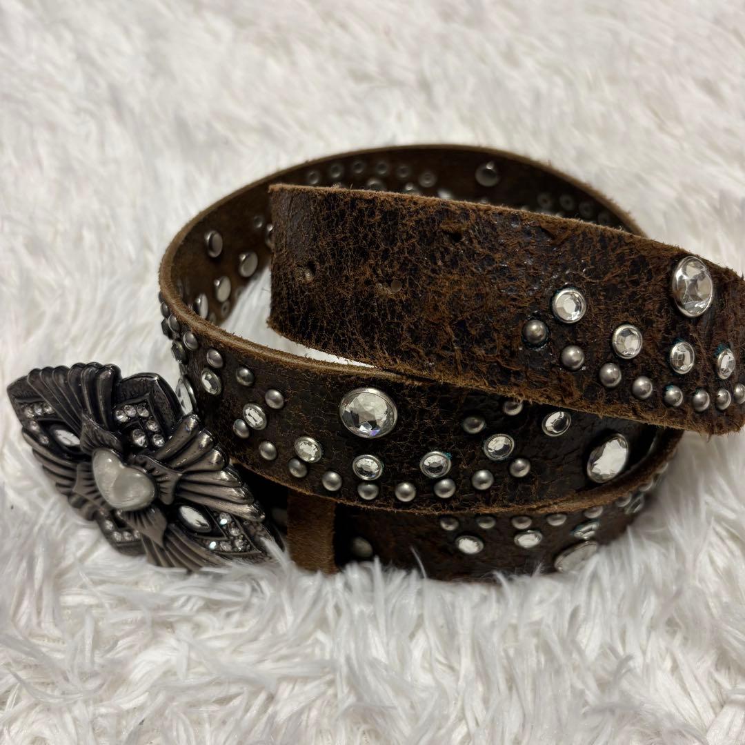 y2k 00s archive レザー　グランジ スタッズベルト　ギャル 平成