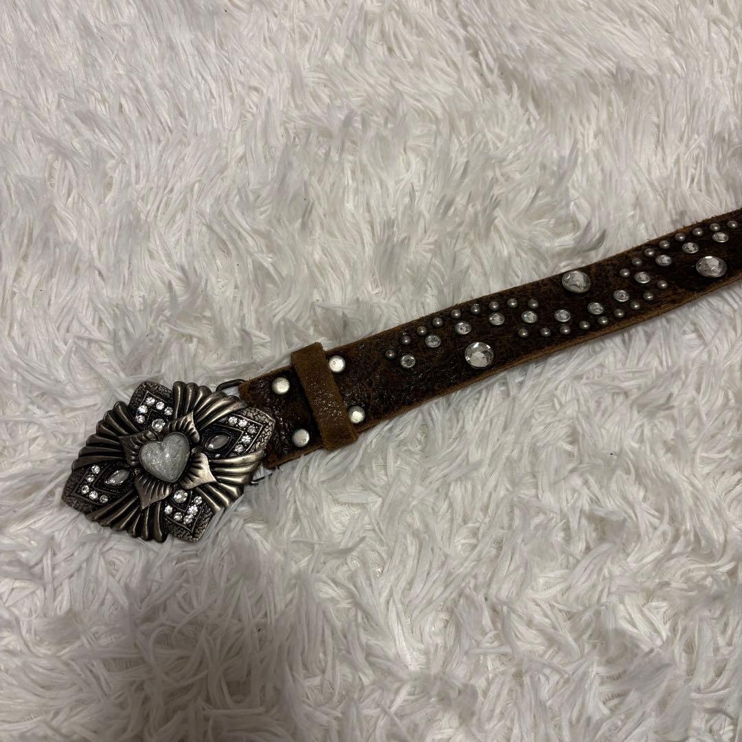 y2k 00s archive レザー　グランジ スタッズベルト　ギャル 平成