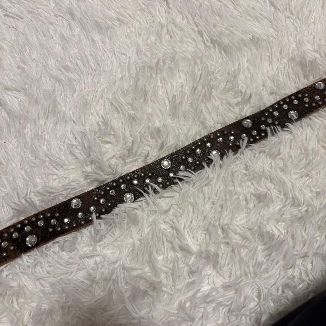 y2k 00s archive レザー　グランジ スタッズベルト　ギャル 平成