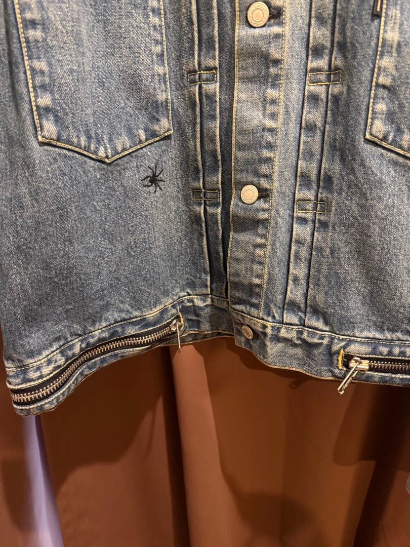 UNDERCOVER PRE ユーズド加工虫刺繍デニムジャケット　サンプル