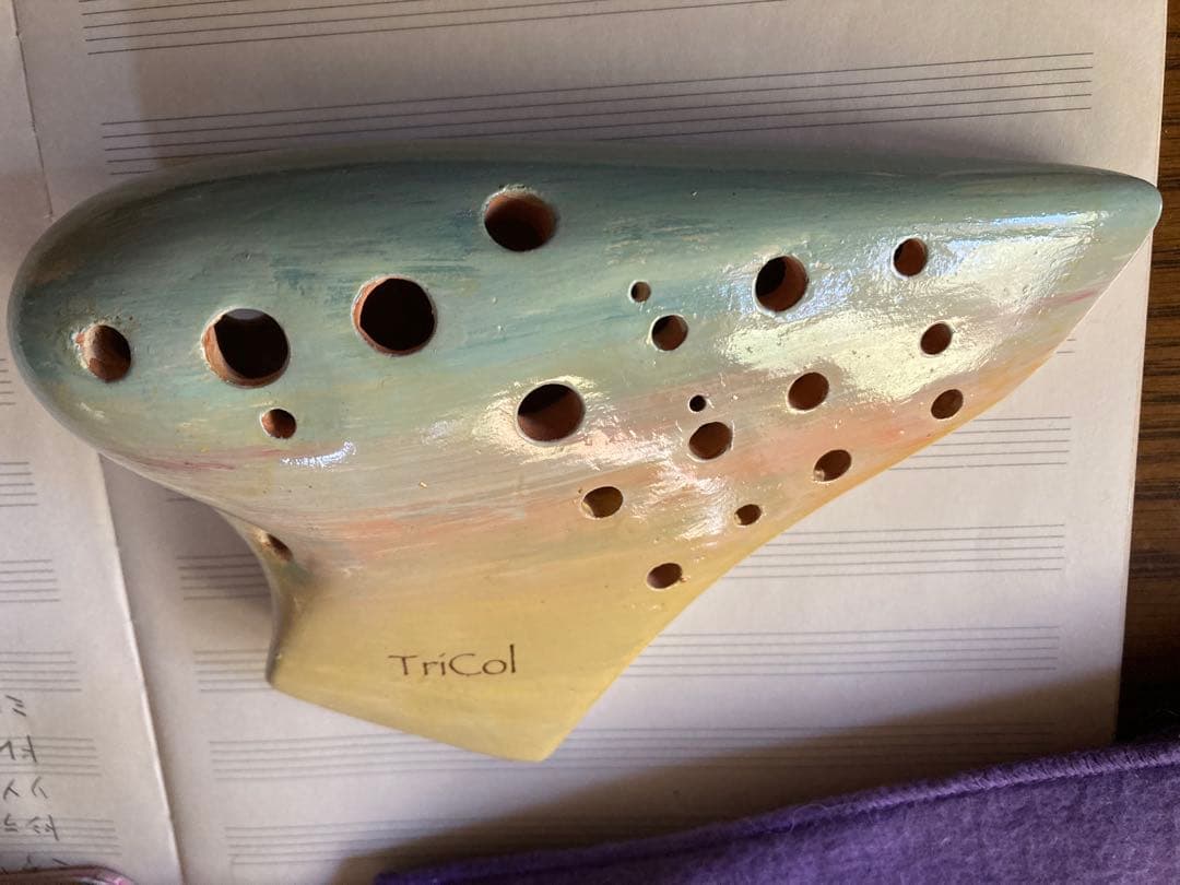 トリプルオカリナAC管♡TRICOL♡アルトC軽量で美しく吹きやすい複数管