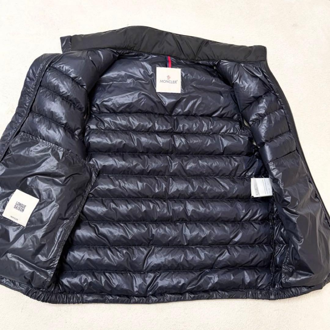 【美品サイズ3】モンクレール ORTAC GILET ダウンベスト ネイビー 黒