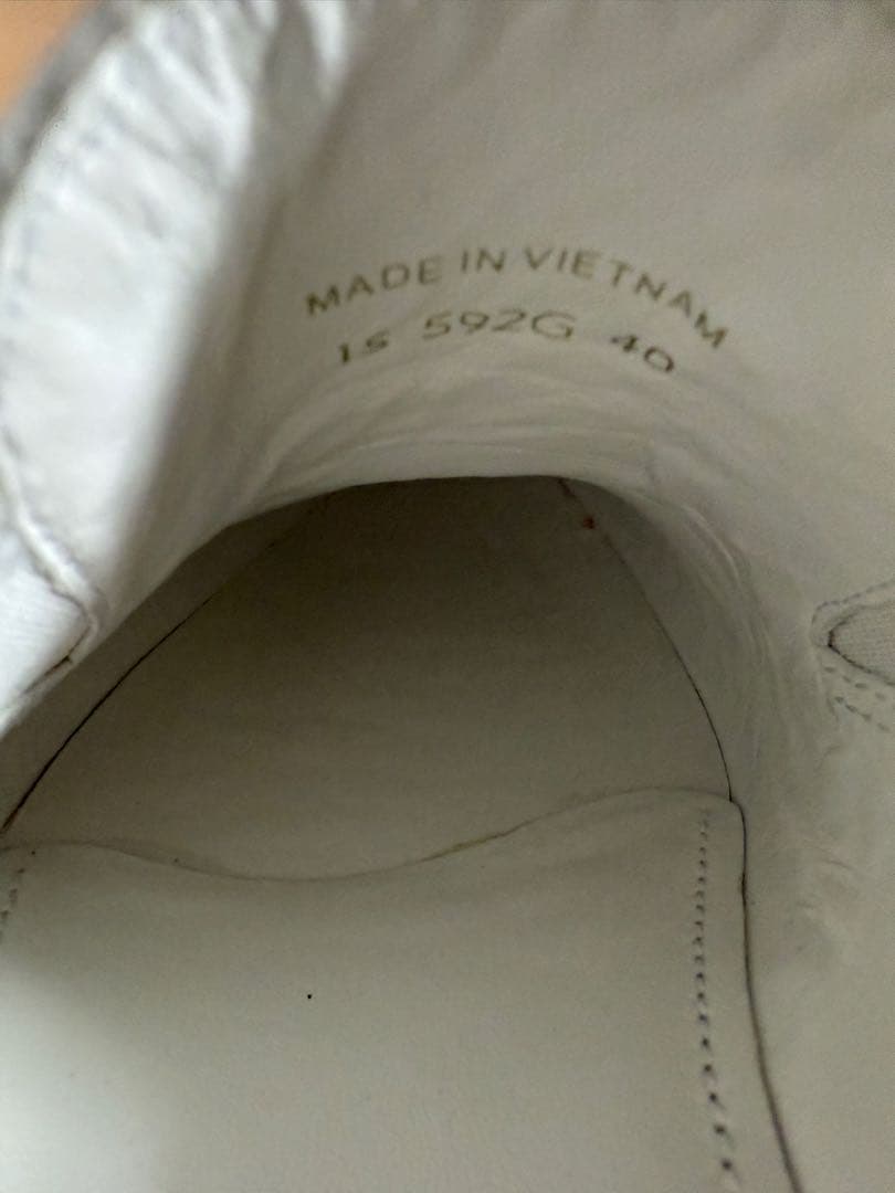 PRADA ホワイト スリッポン　レザー　40 Nappa